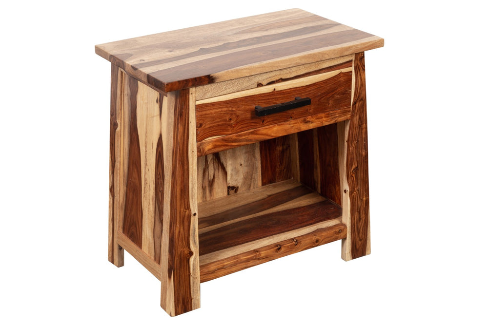Porter Designs Kalispell Solid Sheesham Wood Natural Nightstand Natural 04-116-04-PDU104