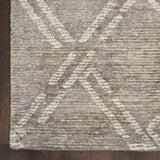 Nourison Venosa VSN01 Modern Handmade Tufted Indoor Area Rug Grey/Ivory 7'9" x 9'9" 99446787033
