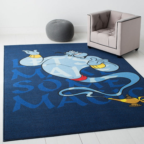 Disney Rugs Genie Kids Power Loomed Polyamide Rug Blue / Light Blue