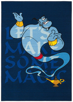 Disney Rugs Genie Kids Power Loomed Polyamide Rug Blue / Light Blue