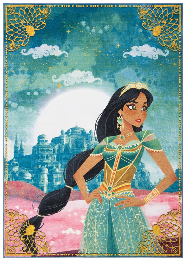 Disney Rugs Free To Dream Kids Power Loomed Polyamide Rug Turquoise / Pink