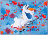 Disney Rugs Frozen 2 Olaf Kids Power Loomed Polyamide Rug Blue / Orange