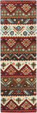 Dream DST-381 Rustic NZ Wool Rug DST381-268 Dark Red, Dark Brown, Beige, Burnt Orange, Black, Dark Green, Denim 100% NZ Wool 2'6" x 8'