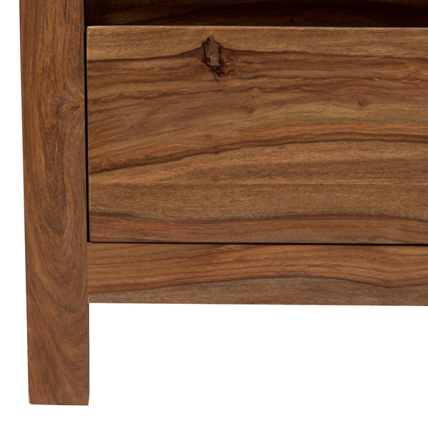 Porter Designs Urban Solid Sheesham Wood Contemporary Nightstand Brown 04-117-04-1426