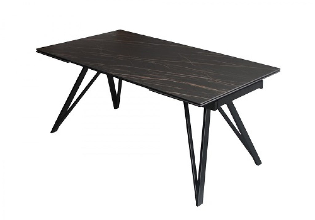 VIG Furniture Modrest Bobby - Modern Black Ceramic Extendable Dining Table VGYF-DT8936-BLK-DT VGYF-DT8936-BLK-DT