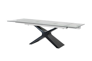 VIG Furniture Modrest Adler - Modern Black Glass Extendable 63"/94.5" Dining Table VGYF-DT8941-BLK-DT