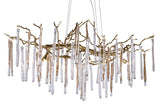 Bethel Copper Chandelier in Metal & Glass