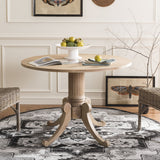 Safavieh Forest Dining Table Drop Leaf Rustic Natural Wood New Zealand Pine DTB1000B 889048493339
