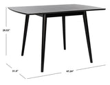 Kaylee Extension Dining Table Matte Black Wood DTB1403A