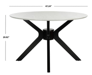 Nicolai Round Dining Table Dark Grey / Matte Black Wood DTB1405B