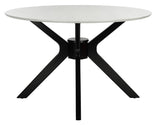 Nicolai Round Dining Table Dark Grey / Matte Black Wood DTB1405B