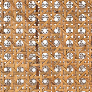 Danez Cane Dining Table Faux White & Black Marble Top / Natural Base Wood DTB2100A-2BX