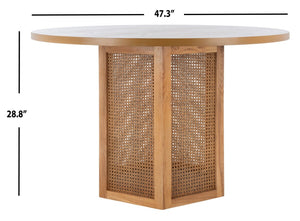Danez Cane Dining Table Natural Wood DTB2100B-2BX