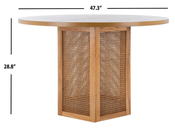 Danez Cane Dining Table Natural Wood DTB2100B-2BX
