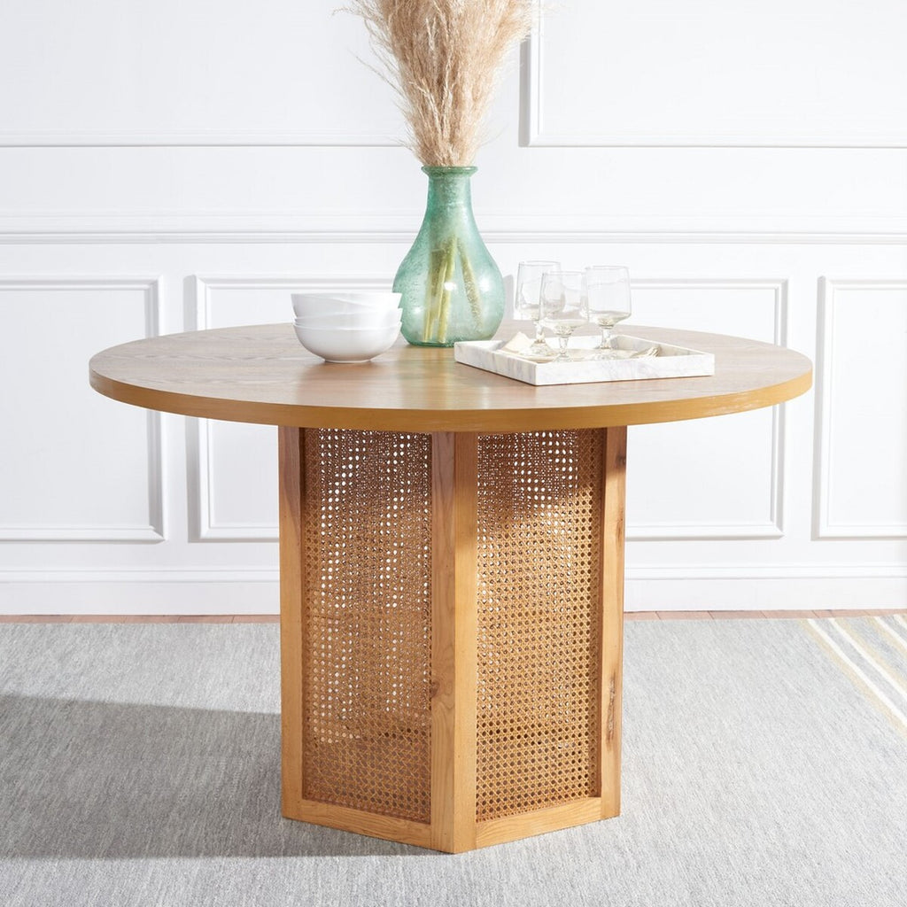 Danez Cane Dining Table Natural Wood DTB2100B-2BX