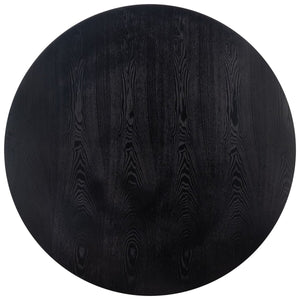 Danez Cane Dining Table Black Top / Light Natural Base Wood DTB2100D-2BX