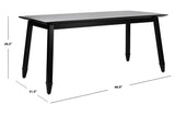 Safavieh Brayson Rectangle Dining Table Black Wood DTB5000A