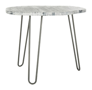 Safavieh Mindy Dining Table Wood Top Natural NC Coating Mindi Iron DTB6500B 889048308893