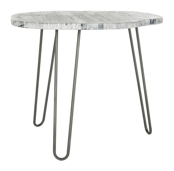 Safavieh Mindy Dining Table Wood Top Natural NC Coating Mindi Iron DTB6500B 889048308893