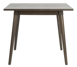 Safavieh Simone Square Dining Table Grey Walnut Wood DTB9200B 889048625143