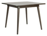 Safavieh Simone Square Dining Table Grey Walnut Wood DTB9200B 889048625143