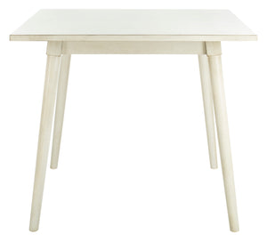 Safavieh Simone Square Dining Table Antique White Wood DTB9200C 889048625150