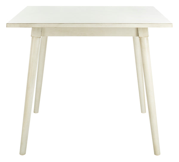 Safavieh Simone Square Dining Table Antique White Wood DTB9200C 889048625150