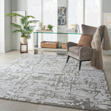 Nourison Symmetry SMM03 Artistic Handmade Tufted Indoor Area Rug Ivory/Taupe 7'9" x 9'9" 99446495709