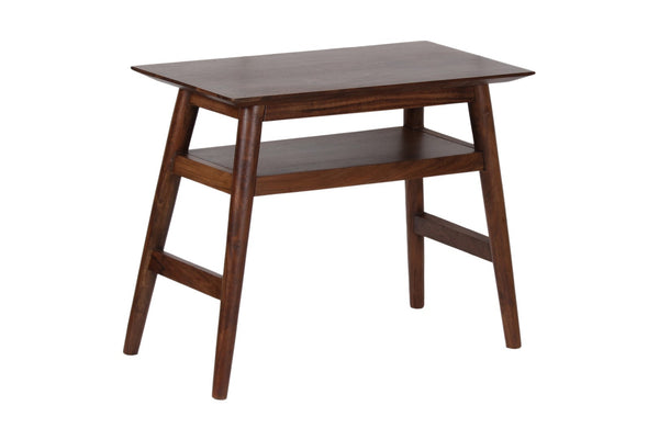 Porter Designs Portola Solid Acacia Wood Transitional End Table Brown 05-108-15-2024