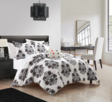 Chic Home Riley Bed In a Bag Comforter Set Grey Queen