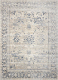 Nourison kathy ireland Home Malta MAI05 Vintage Machine Made Power-loomed Indoor only Area Rug Ivory/Blue 9' x 12' 99446361417