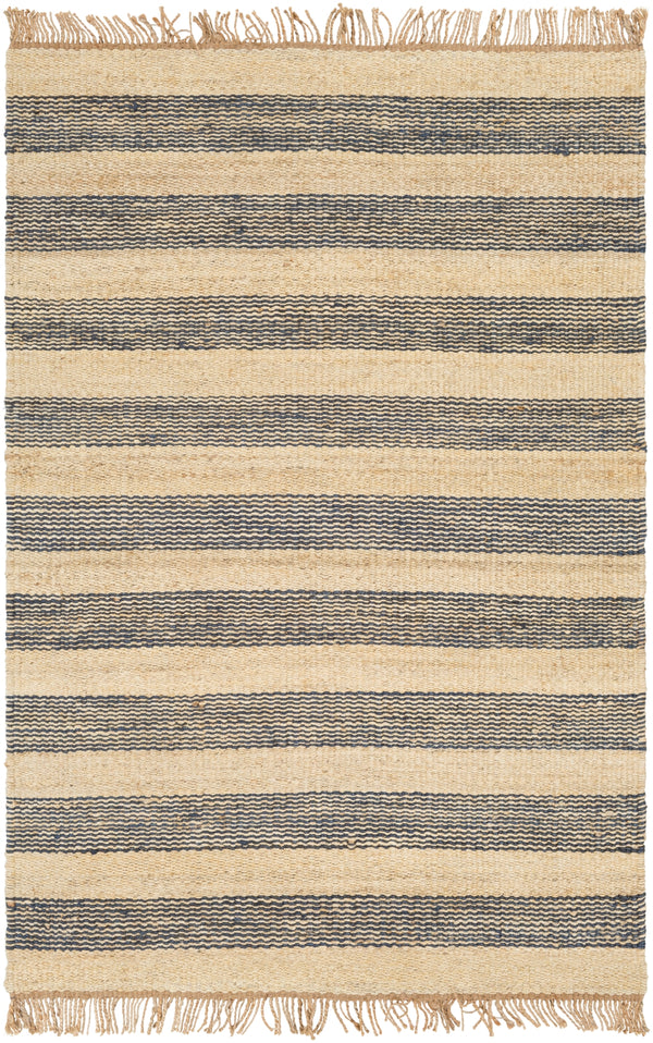 Davidson II DVN-2006 Cottage Jute Rug DVN2006-810 Navy, Cream, Khaki 100% Jute 8' x 10'