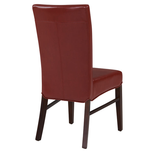 Milton Bonded Leather Dining Chair Set of 2 - Stylish Parsons Accent Chairs for Modern Interiors