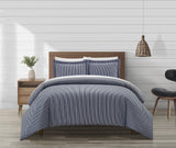 Morgan Navy Twin 5pc Duvet Set