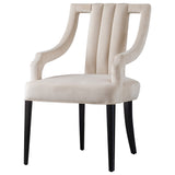 Viola Velvet Fabric Klismos Chair