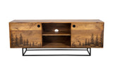 Porter Designs Cascade Solid Wood Contemporary TV Stand Natural 06-215-10-5549