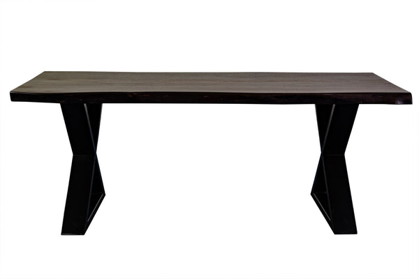 Porter Designs Manzanita Live Edge Solid Acacia Wood Natural Coffee Table Gray 05-196-02-4830X-KIT