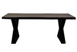 Porter Designs Manzanita Live Edge Solid Acacia Wood Natural Coffee Table Gray 05-196-02-4830X-KIT