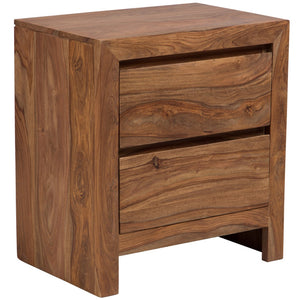 Porter Designs Urban Solid Sheesham Wood Contemporary Nightstand Brown 04-117-04-1426