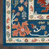 Nourison Parisa PSA03 French Country Machine Made Loom-woven Indoor Area Rug Denim 8'6" x 11'6" 99446858351