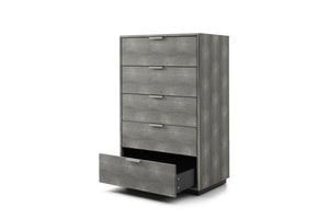 VIG Furniture Modrest Dynasty - Modern Shagreen Chest VGVCJ2108-5H-GRY-CHEST