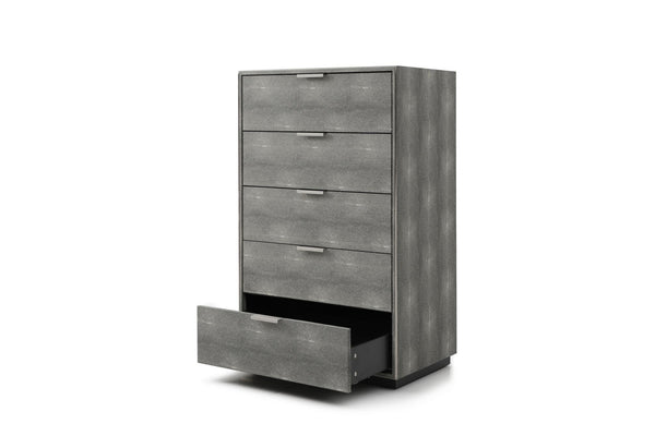 VIG Furniture Modrest Dynasty - Modern Shagreen Chest VGVCJ2108-5H-GRY-CHEST