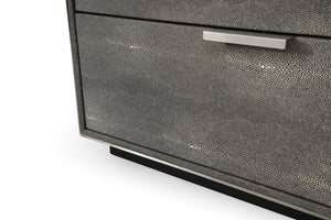 VIG Furniture Modrest Dynasty - Modern Shagreen Chest VGVCJ2108-5H-GRY-CHEST