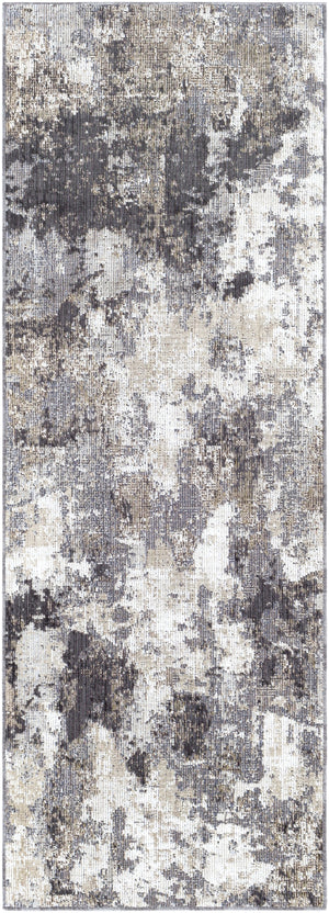 Daytona Beach DYT-2303 Modern Polyester, Polypropylene Rug DYT2303-2773 Medium Gray, Charcoal, Light Gray, Beige, Wheat, Dark Brown, Cream, Taupe 92% Polyester, 8% Polypropylene 2'7" x 7'3"