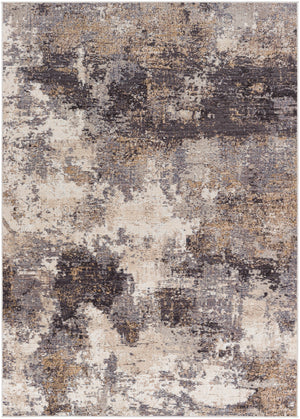 Daytona Beach DYT-2303 Modern Polyester, Polypropylene Rug DYT2303-81012 Medium Gray, Charcoal, Light Gray, Beige, Wheat, Dark Brown, Cream, Taupe 92% Polyester, 8% Polypropylene 8'10" x 12'