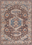 Daytona Beach DYT-2305 Traditional Polyester, Polypropylene Rug DYT2305-81012 Dark Brown, Taupe, Beige, Light Gray, Medium Gray, Sky Blue, Burnt Orange, Wheat, Charcoal, Rose, Cream 92% Polyester, 8% Polypropylene 8'10" x 12'