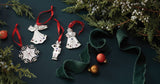 Jeweled Santa Ornament - Set of 4