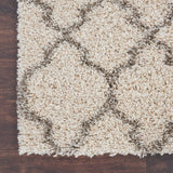 Nourison Amore AMOR2 Shag Machine Made Power-loomed Indoor only Area Rug Cream 6'7" x SQUARE 99446320148