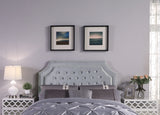 Chava Grey Twin Velvet Headboard