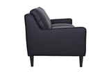 Porter Designs Lazio High Quality Leather Modern Sofa Black 02-204C-01-5990